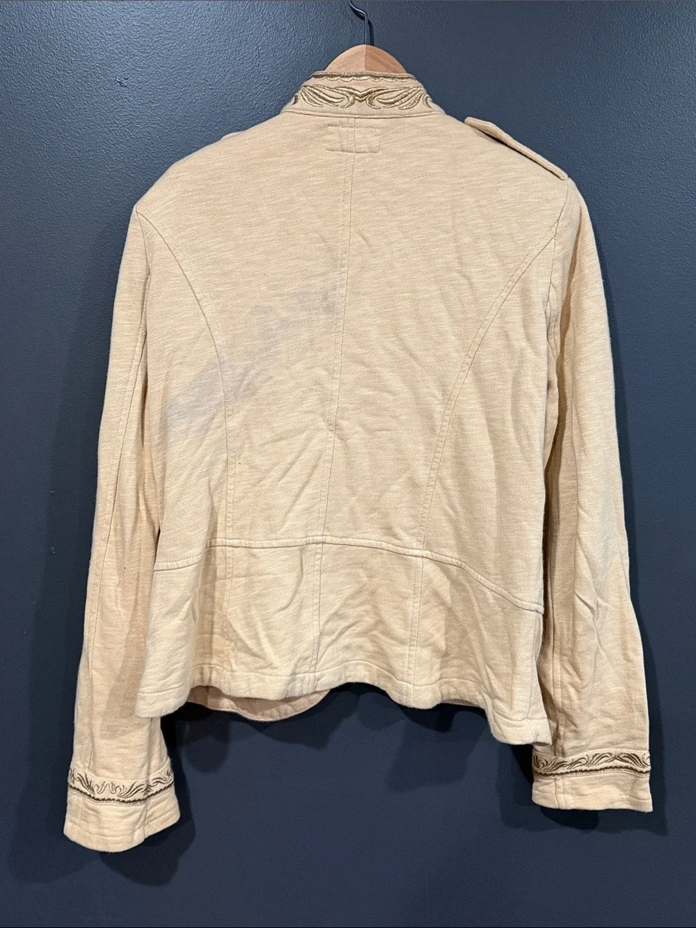 Denim & Supply Ralph Lauren Cream Military-Inspired Blazer